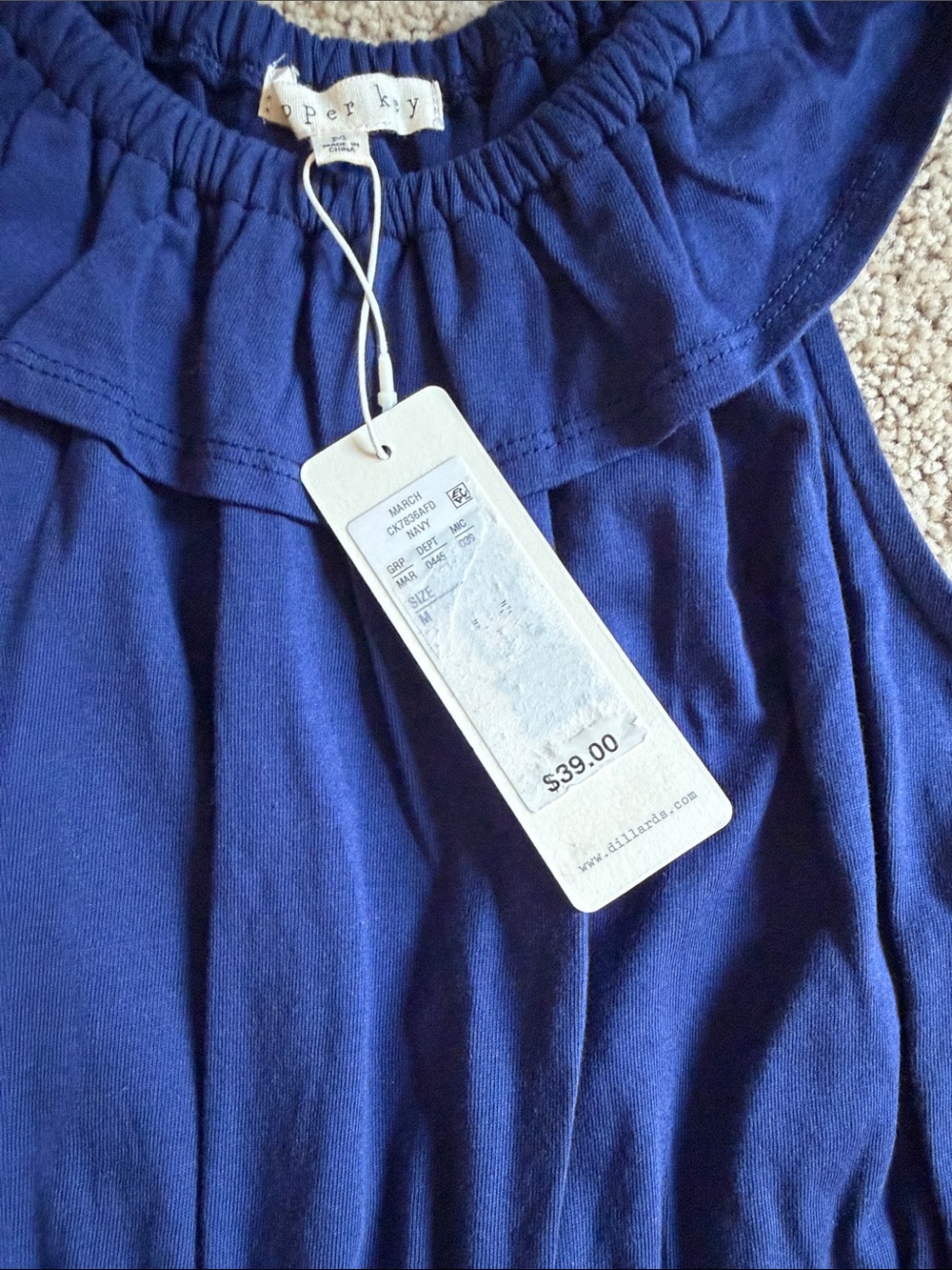 NWT Girls Navy Ruffle Romper - Copper Key - Picture 4 of 4